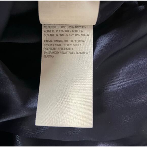 QVC Isaac Mizrahi Wrap Long Coat w/ Notched Collar & Pockets NAVY NWOT SIZE J - Picture 8 of 8